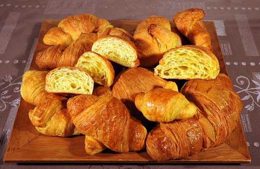 Croissanter, Bakt, Bordduk