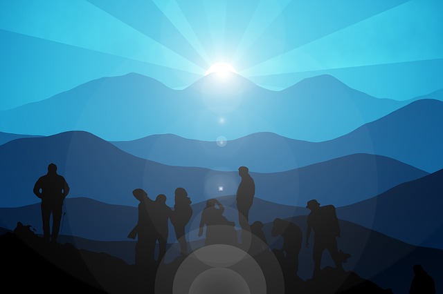 Free mountains abstract climber illustration