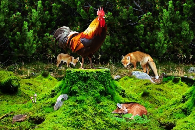 Collage, Photoshop, Tekening, Forest