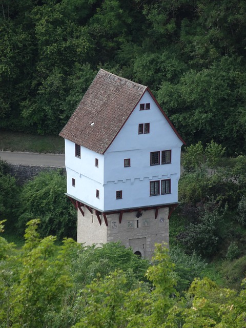 Hus, Tårn, Middelalder, Tyskland, Gammel