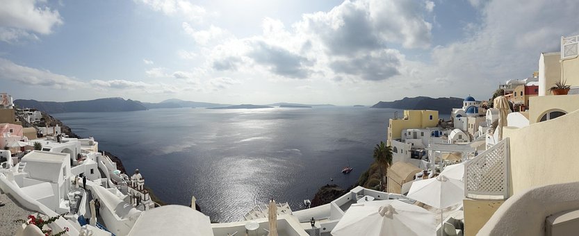 Greece, Santorini, Sea, Caldera, Holiday