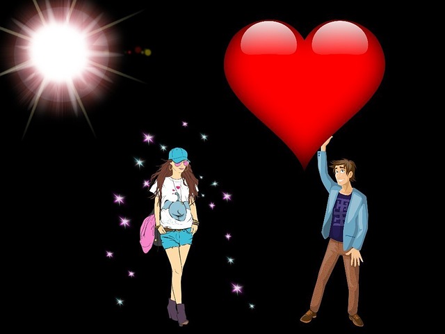 Free encounter saint valentine's day heart illustration