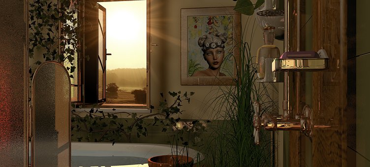Banheiro, Interior, Projeto, Chuveiro
