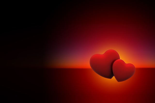 Herz, Silhouette, Liebe, Glück, Abstrakt