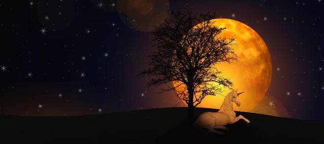 Mond, Natur, Einhorn, Fabel, Fabelwesen
