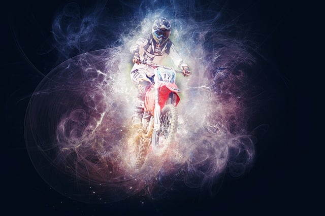 Free motorbike race biker illustration
