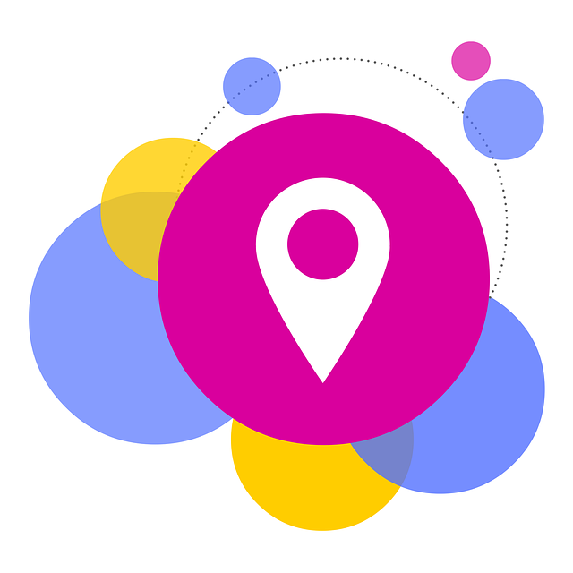 Free bubbles pin locator illustration