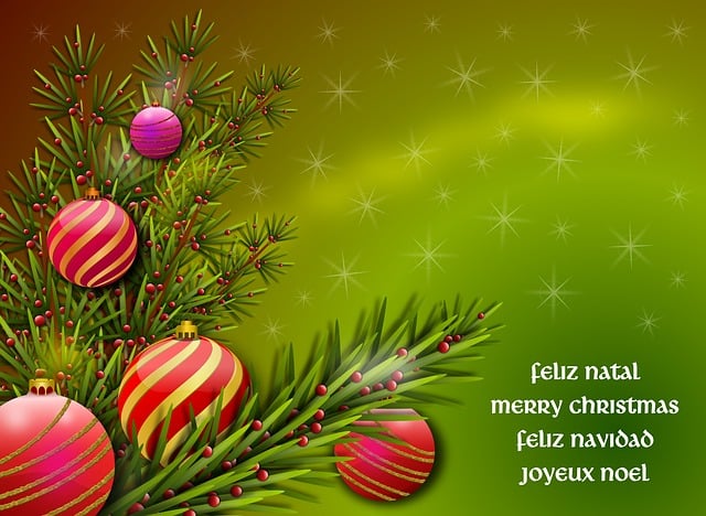 Free christmas postcard festive illustration