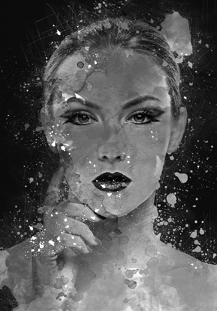 Free girl eyes makeup illustration