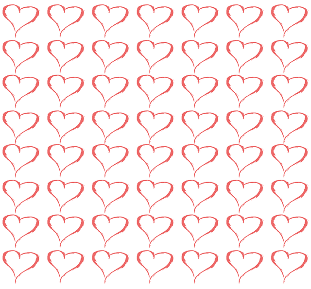 Free valentine's day love hearts illustration