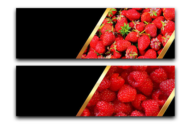 Free banner menu berries illustration