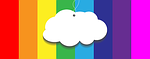 banner, rainbow, cloud