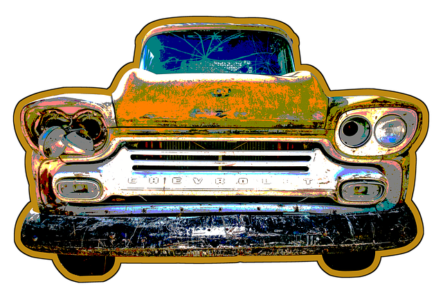 Auto, Alt, Grafitti, Cartoon, Schrott