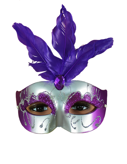 Free carnival fool time mask illustration