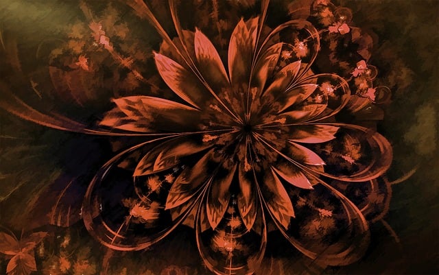 Free fractal painting flower illustration