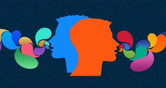 Free communication head balloons illustration