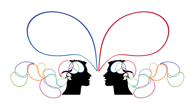 Free communication head balloons illustration