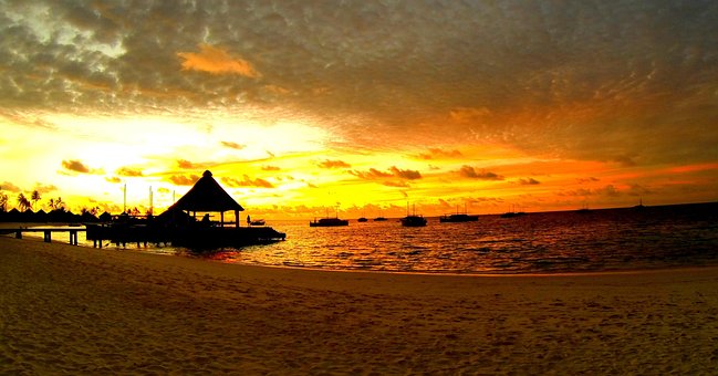 Free Maldives Sunset photo and picture