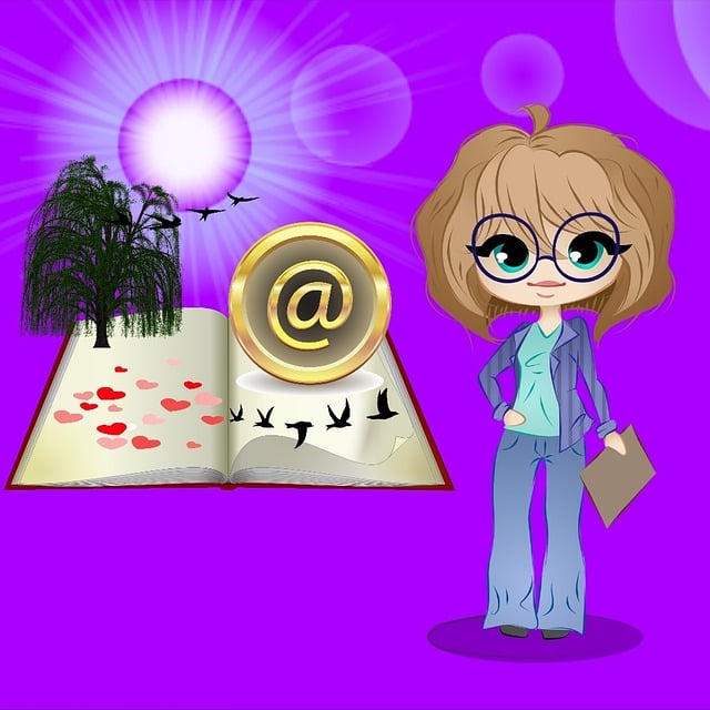 Free professor open book e-mail illustration