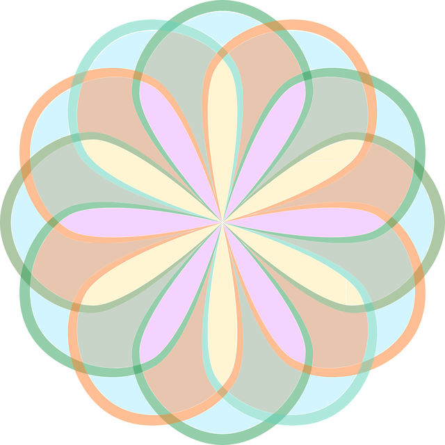 Free flower stained glass window symmetry vector