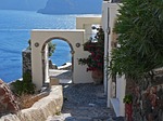 santorini, view to the sea, cozy corner