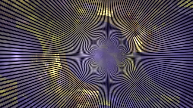 Free fractal earth rays illustration