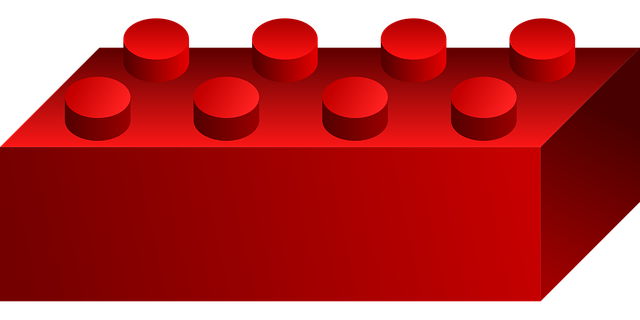Free Red Brick Toys vector and picture