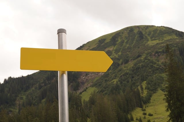 Free signpost information sign direction illustration