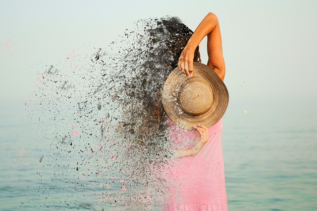 Free effect sea woman illustration