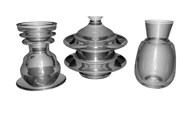 Glas, Freigestellt, Gefäß, Vase, Kunst