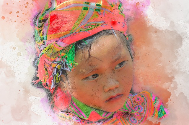 Free child vietnam girl illustration