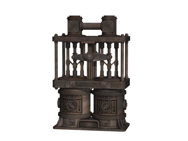 Free machine steampunk fantasy illustration