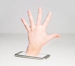 cyber security, hand, mobile phone