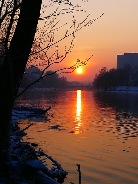 Free Sunset Winter photo and picture