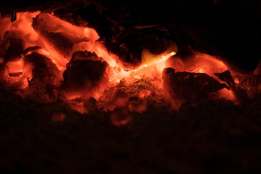 Fuego, Rojo, Llama, Chimenea, Detalle