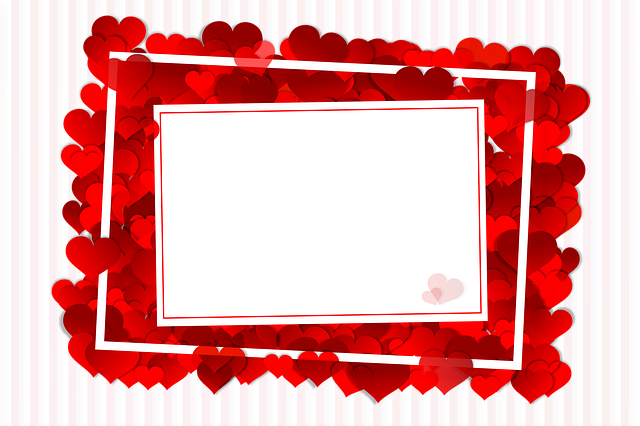 Free valentine postcard invitation illustration