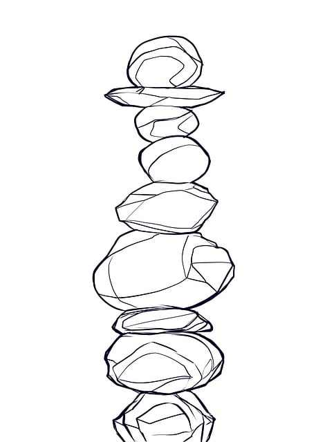 Free balance rocks stack illustration