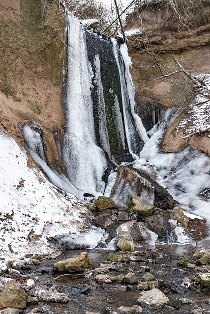 Wasserfall, Gefrorener Wasserfall