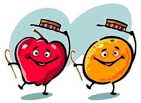 Free Dancing Fruit Apple illustration and picture