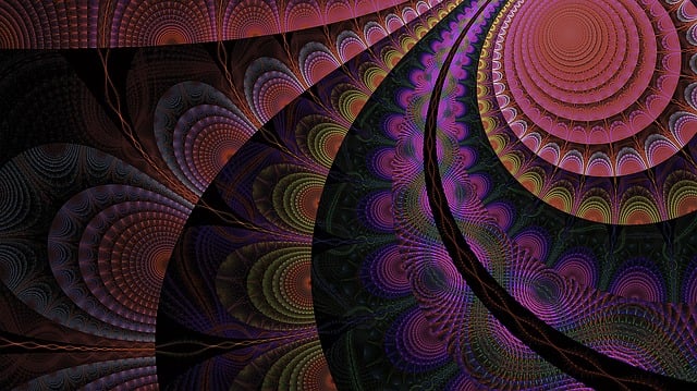 Free fractal colorful pattern illustration