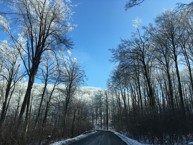 Winter, Autobahn, Straßenbedingungen