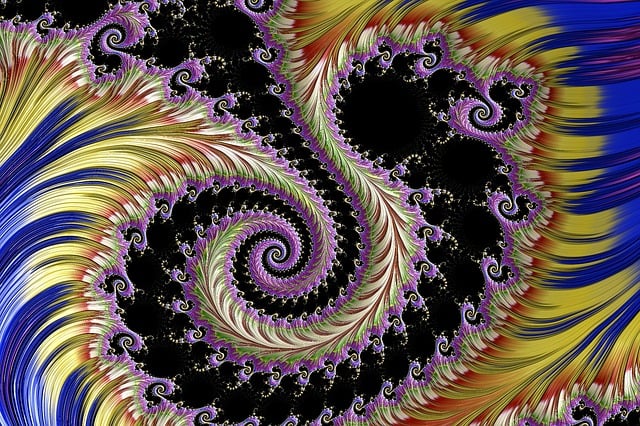 Free fractal blue black illustration
