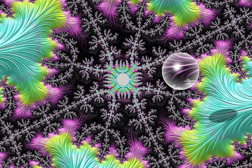 Fraktal, Sort, Flerfarvet, Digital Kunst