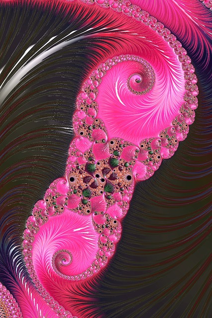 Fraktal, Sort, Flerfarvet, Digital Kunst