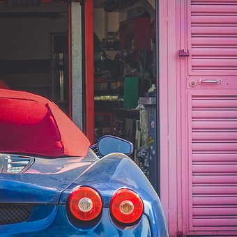 Ferrari Blue Garage Industry Sports Car Fe Ferrari Blue Garage Industry Sports Car Fe