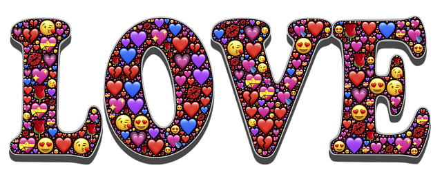 Free love emoji hearts illustration
