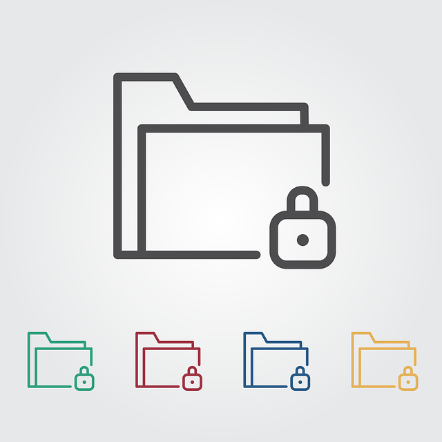 Free lock folder icon vector