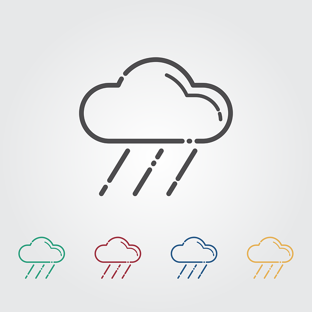 Free rain cloud icon illustration