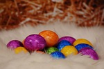 easter, easter eggs, lambskin