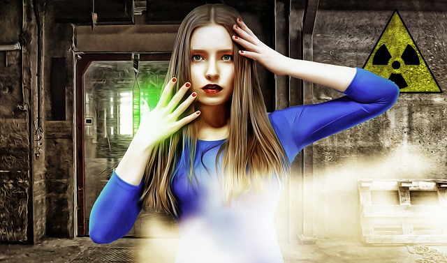 Free radioactive leak woman female illustration